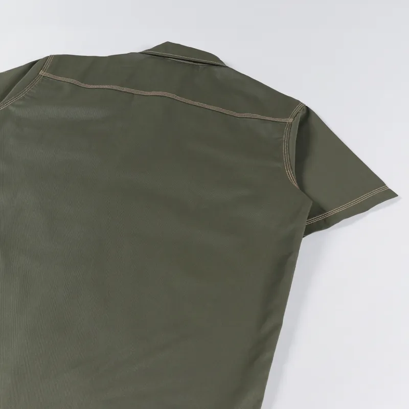 Dickies Madras Short Sleeve Shirt Military Green-6
