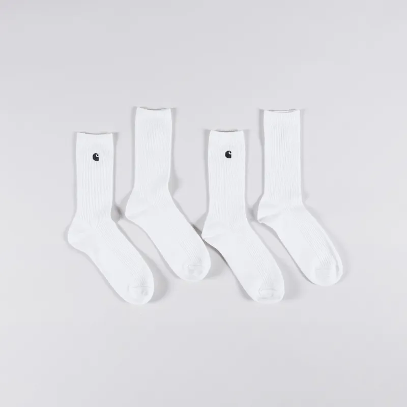 Carhartt WIP Madison Pack Socks White Black