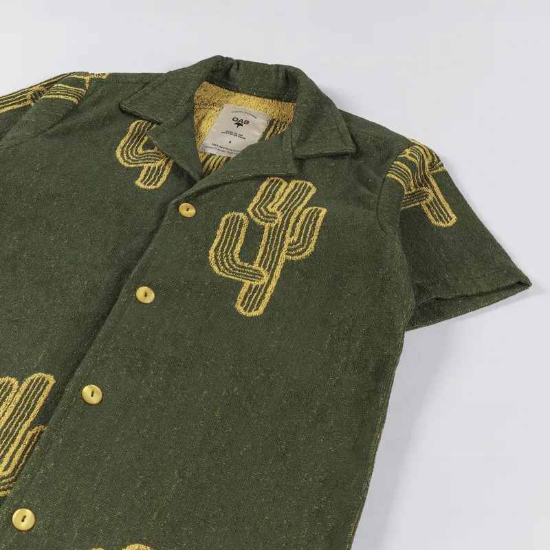 Oas Mezcal Cuba Terry Shirt Dark Green-2