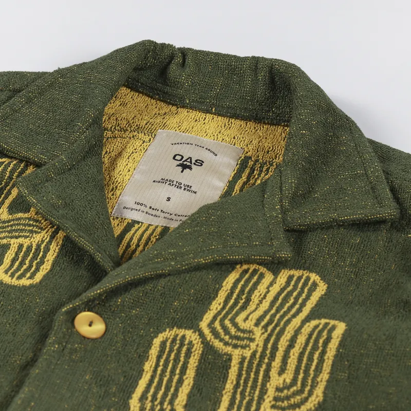 Oas Mezcal Cuba Terry Shirt Dark Green-3