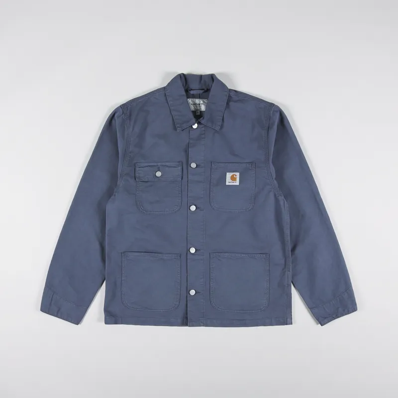 Carhartt WIP Mens Michigan Coat Storm Blue Garment Dyed