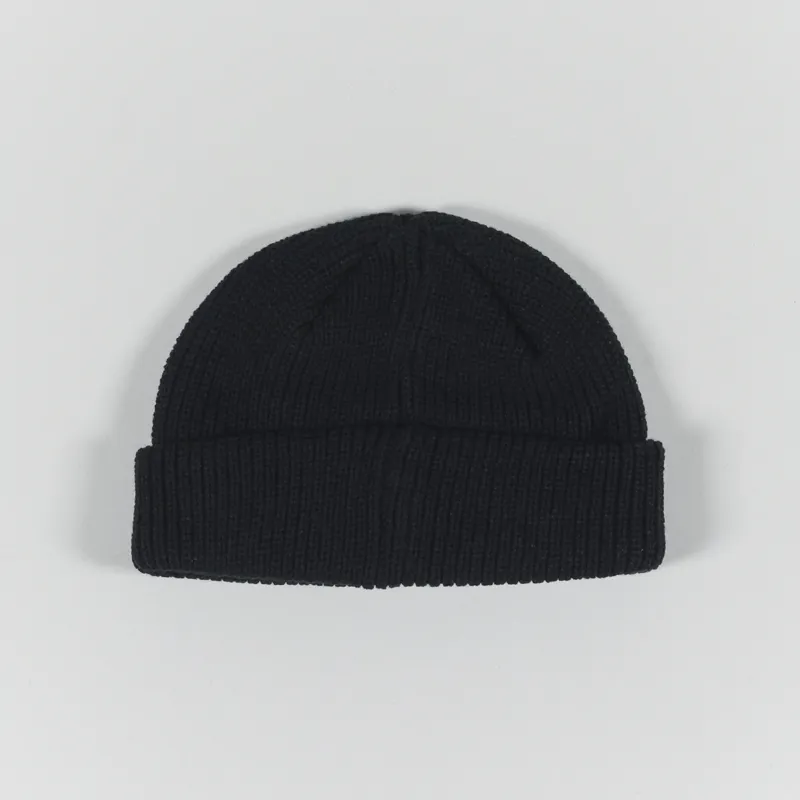 Obey Micro Logo Knitted Fishermans Beanie Black