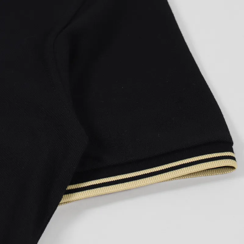 Fred Perry Reissues Made In England M12 Twin Tipped Shirt Black Gold-3