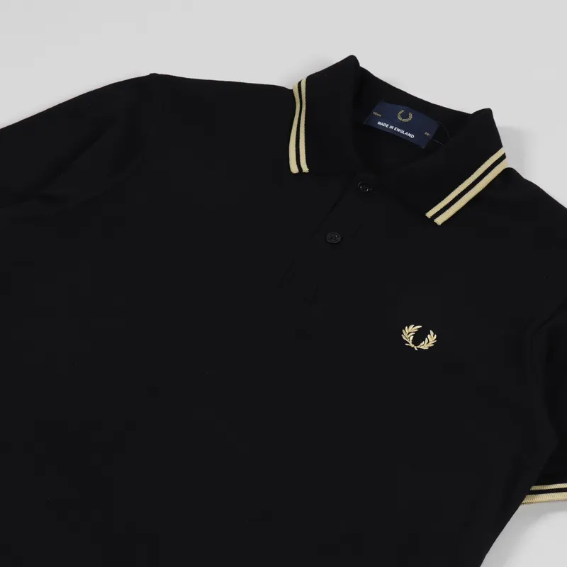 Fred Perry Reissues Made In England M12 Twin Tipped Shirt Black