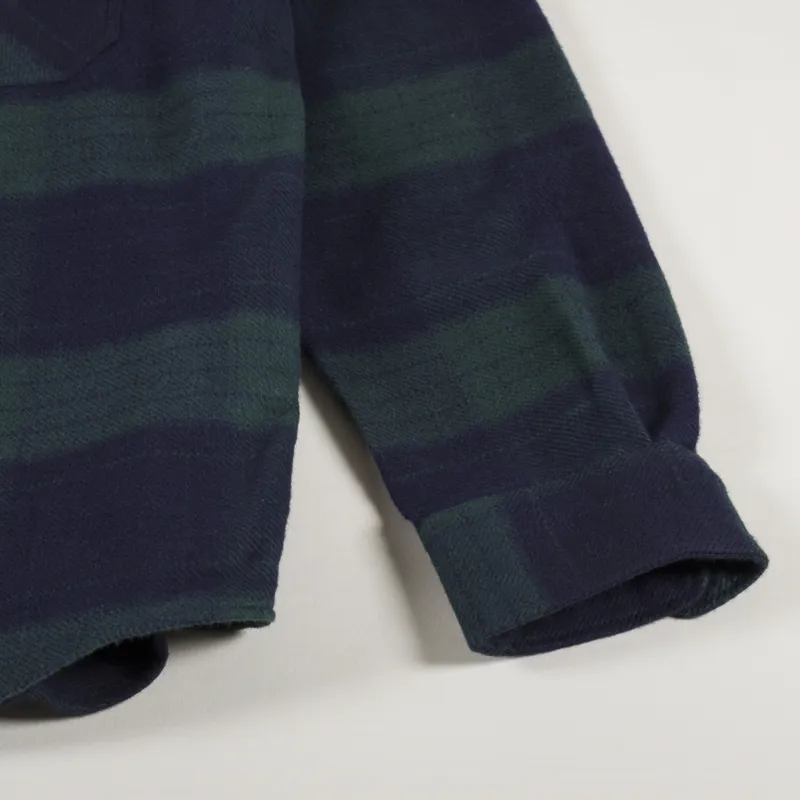 Polar Skate Co. Mike Flannel Shirt Navy Teal-4