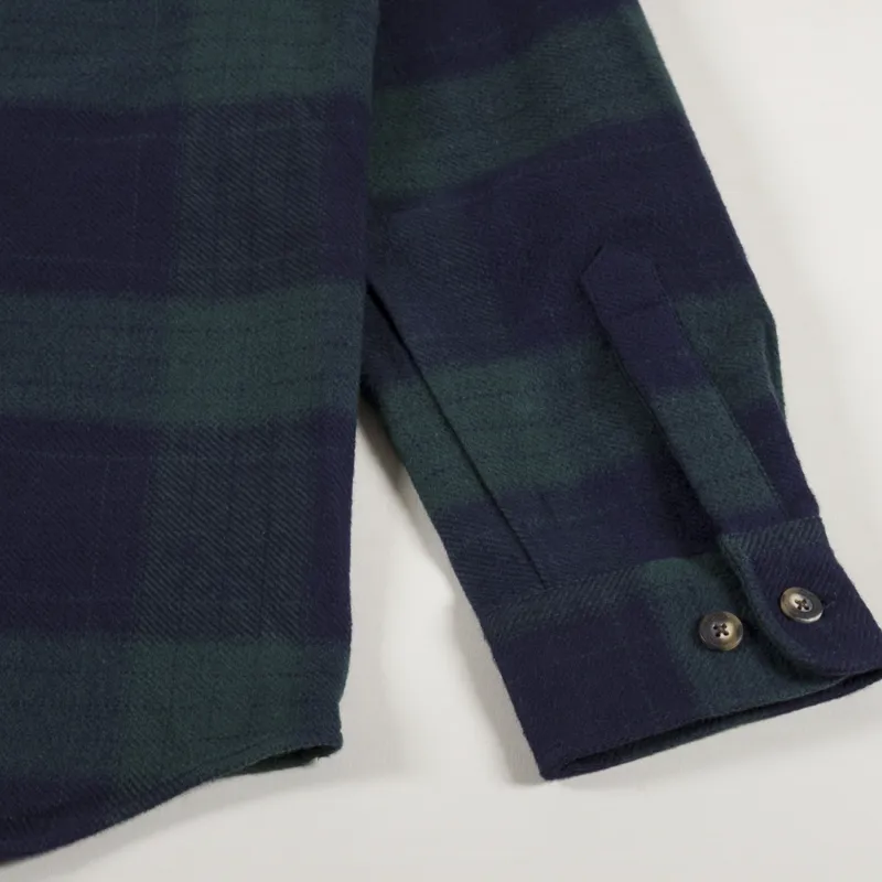 Polar Skate Co. Mike Flannel Shirt Navy Teal-5