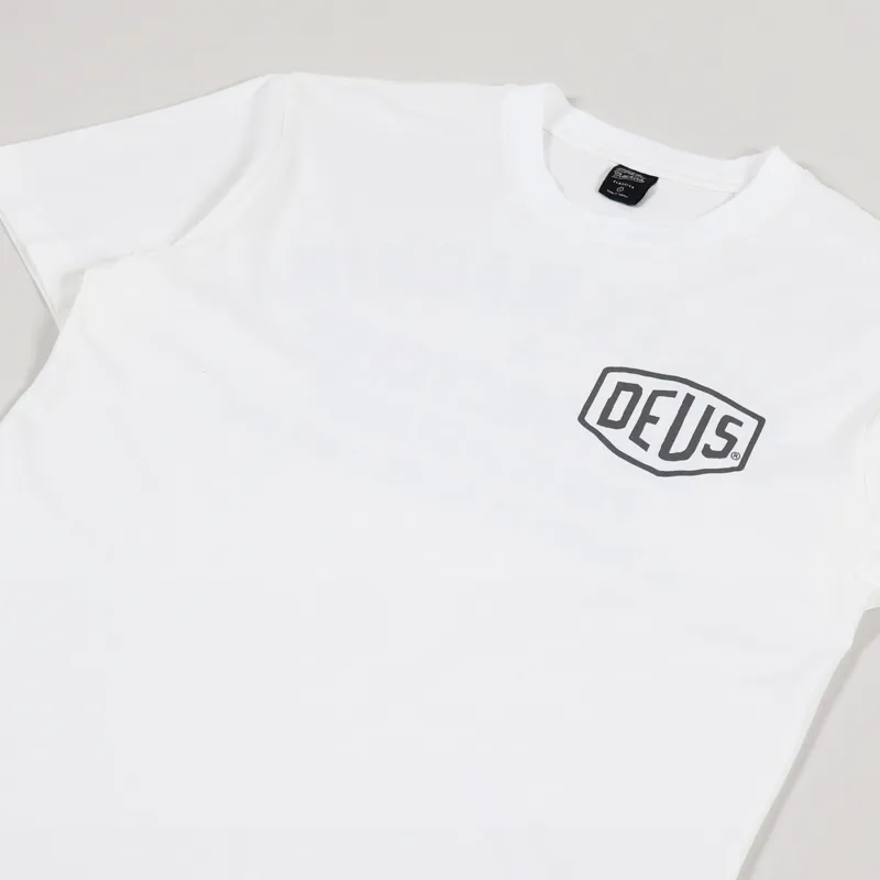 Deus Ex Machina Milano Address T Shirt White-3