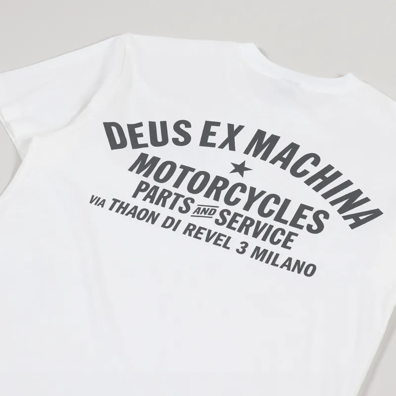 Deus Ex Machina Milano Address T Shirt White-2