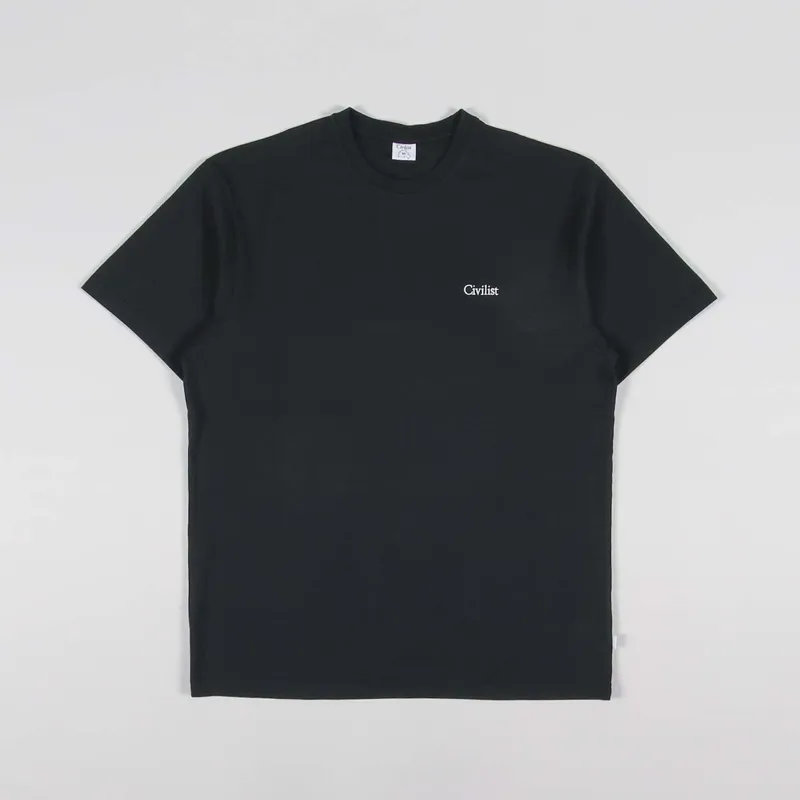 【CIVILIST】 Monochrome Tee - Black Civilist Berlin Mens Short Sleeve Mini Logo T Shirt Black