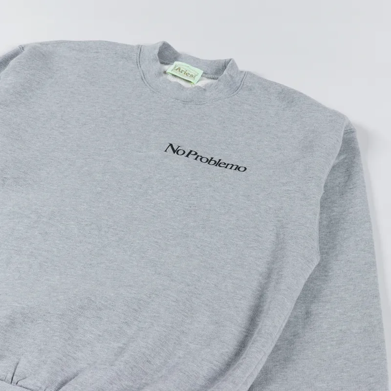 Aries Mini Problemo Sweatshirt Grey Marl-2