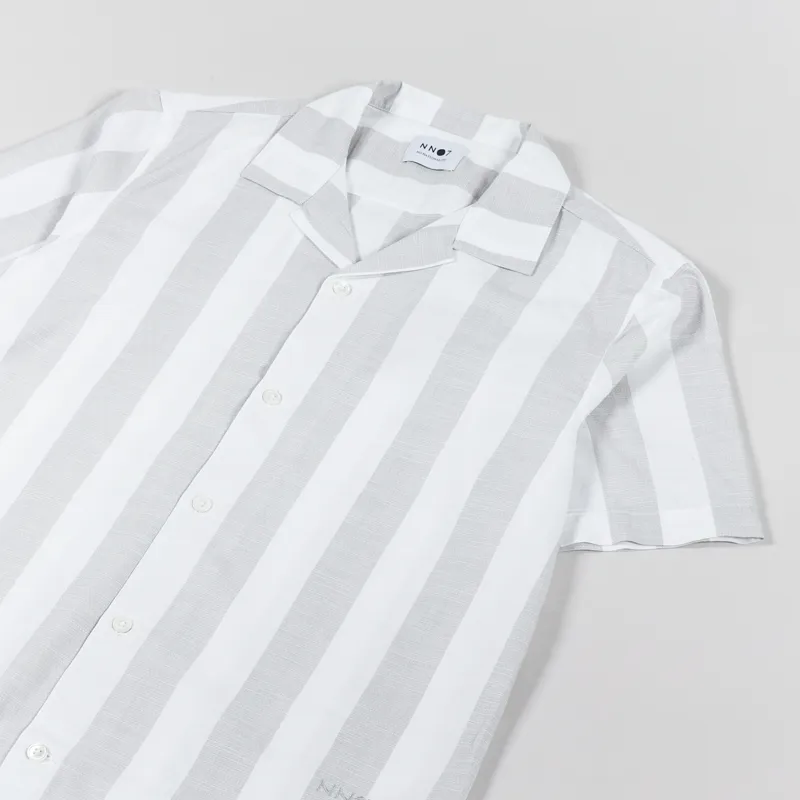 NN07 Miyagi Shirt Grey Stripe-1