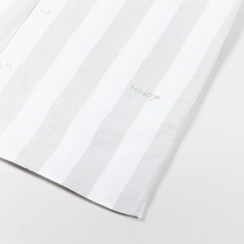 NN07 Miyagi Shirt Grey Stripe-3