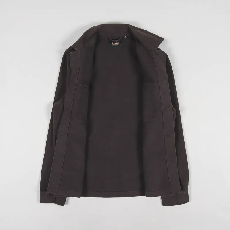 Deus Ex Machina Moleskin Work Shirt Choc Brown-1