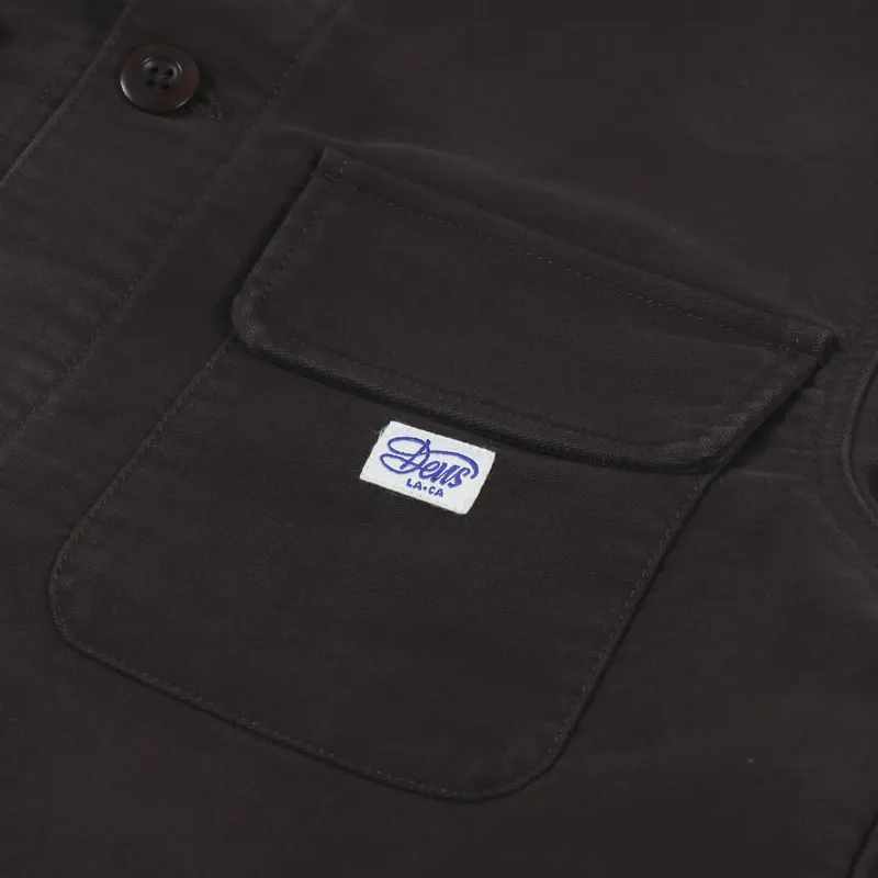 Deus Ex Machina Moleskin Work Shirt Choc Brown-6