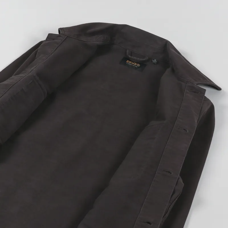 Deus Ex Machina Moleskin Work Shirt Choc Brown-4