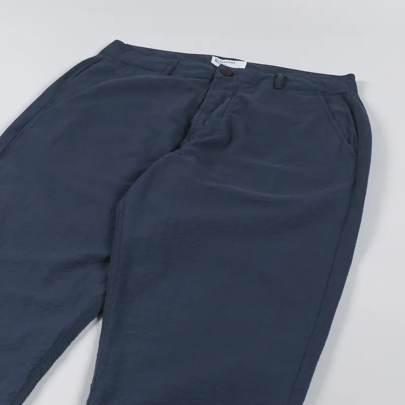 Universal Works Military Chino Navy Seersucker-5