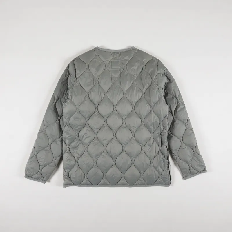 Taion Military V Neck Zip Down Jacket Dark Sage Green-2