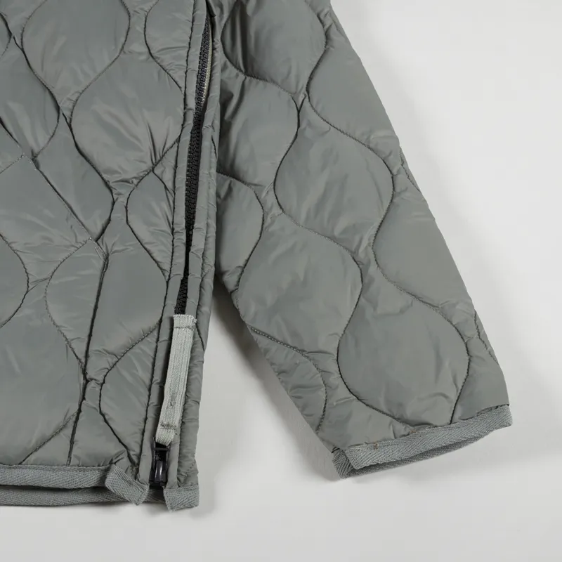 Taion Military V Neck Zip Down Jacket Dark Sage Green-7