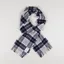 Norse Projects Moon Checked Lambswool Scarf Navy
