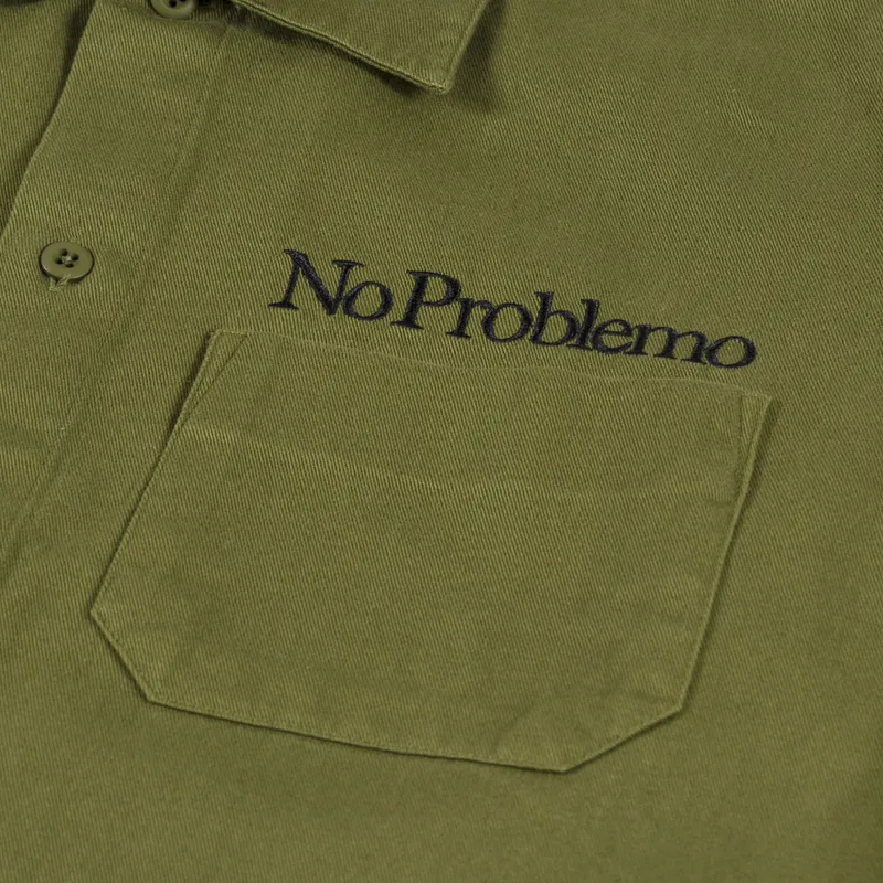 Aries Mini Problemo Uniform Shirt Olive-3
