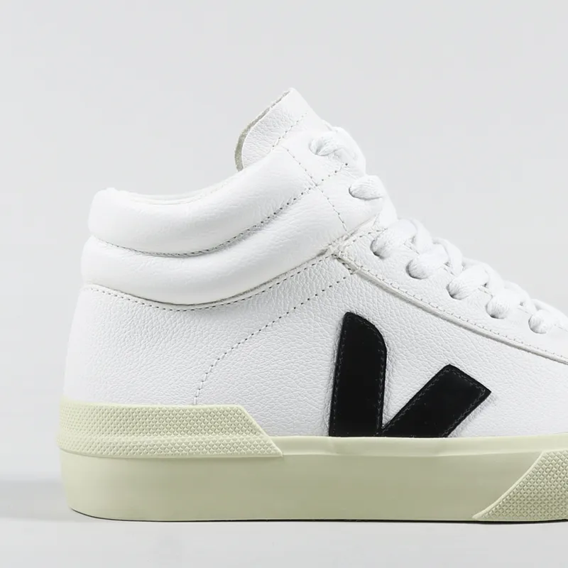 Veja Womens Minotaur Chromefree Leather Shoes Extra White Black Butter-5