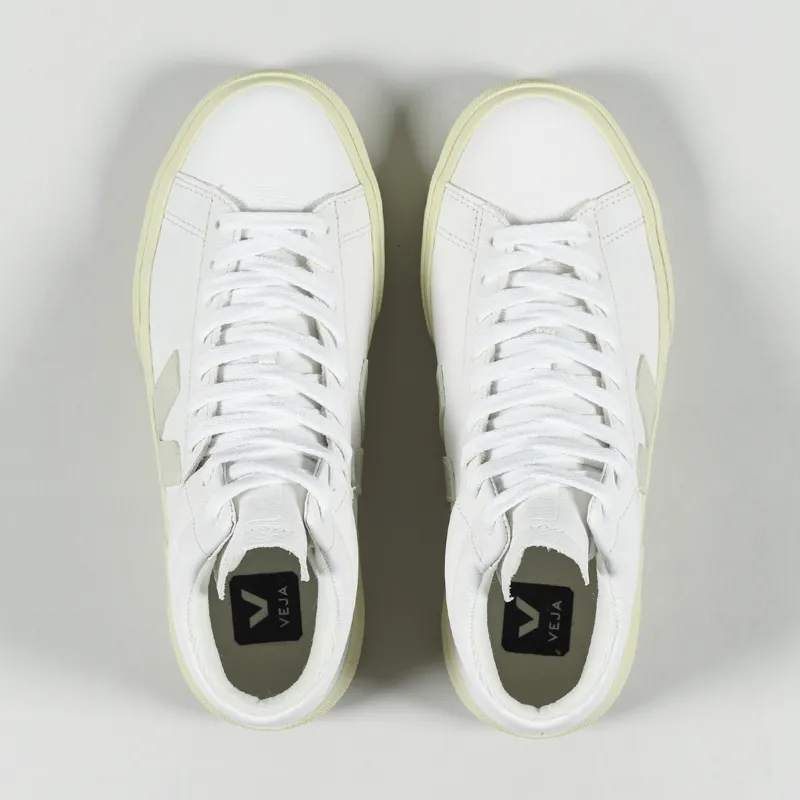 Veja Womens Minotaur Chromefree Leather Shoes Extra White Pierre Butter-1