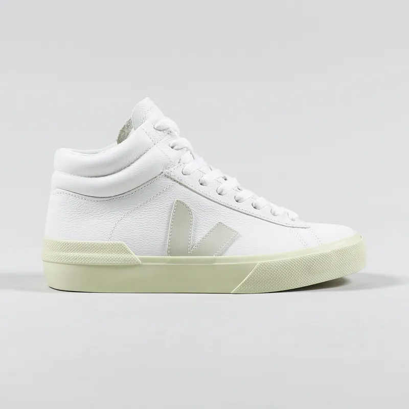 Veja Womens Minotaur Chromefree Leather Shoes Extra White Pierre Butter-4