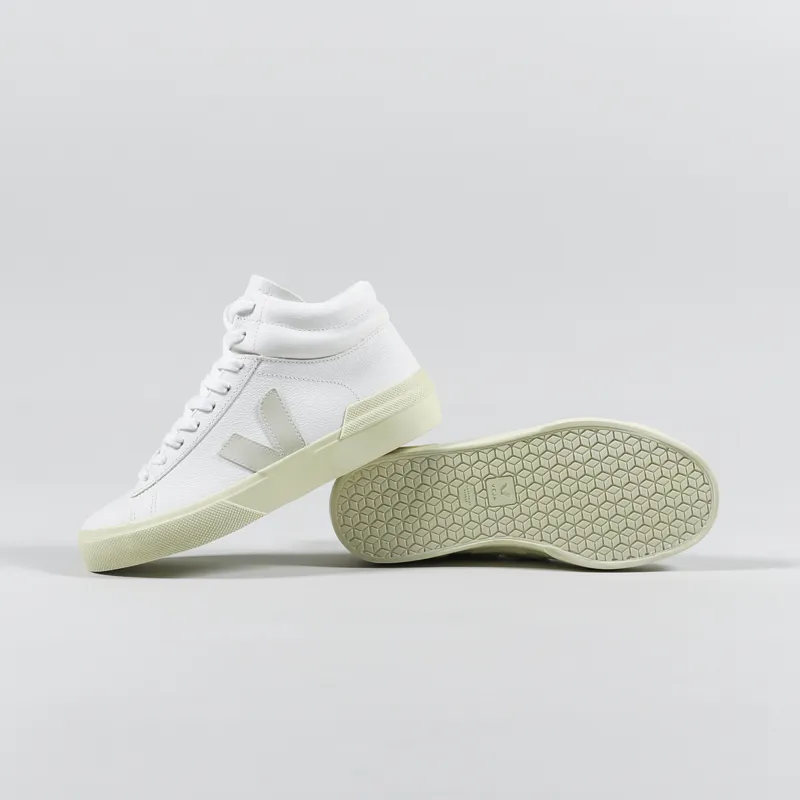 Veja Womens Minotaur Chromefree Leather Shoes Extra White Pierre Butter-2