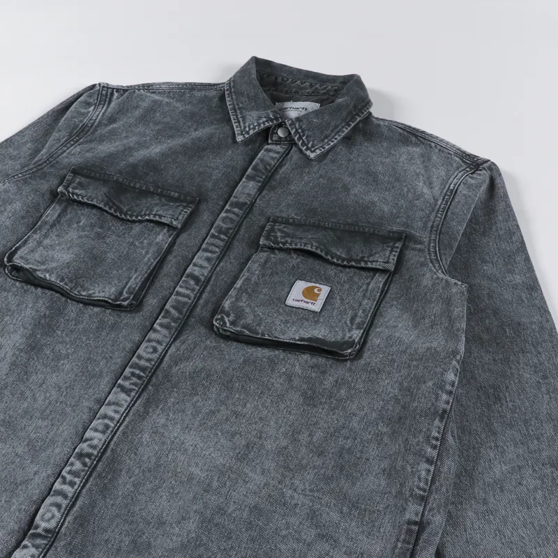 Carhartt WIP Monterey Shirt Jac Black Worn Washed-2