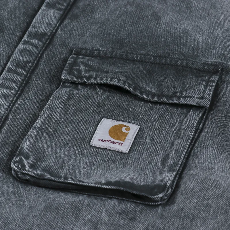 Carhartt WIP Monterey Shirt Jac Black Worn Washed-5