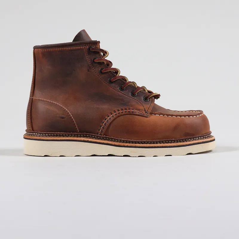 Red Wing Moc Toe Boots Copper Rough Tough-3
