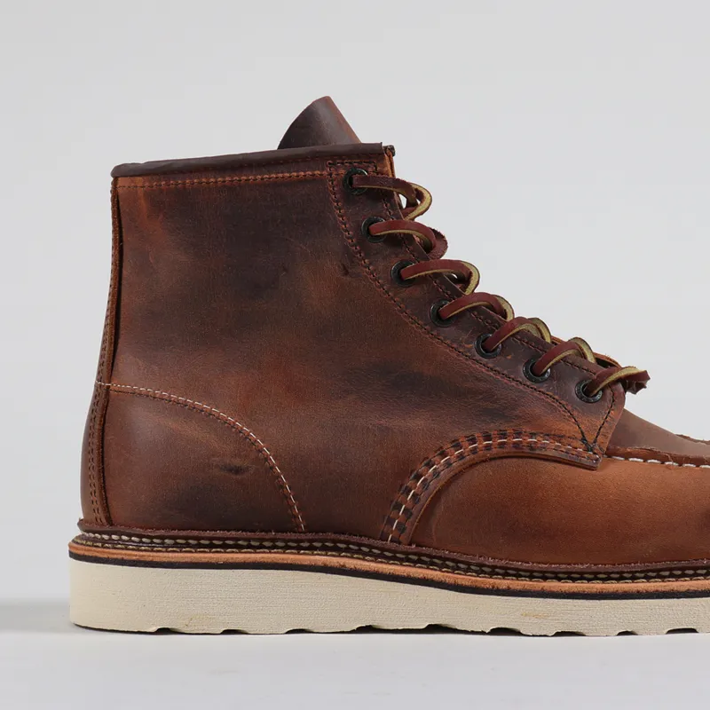 Red Wing Moc Toe Boots Copper Rough Tough-5