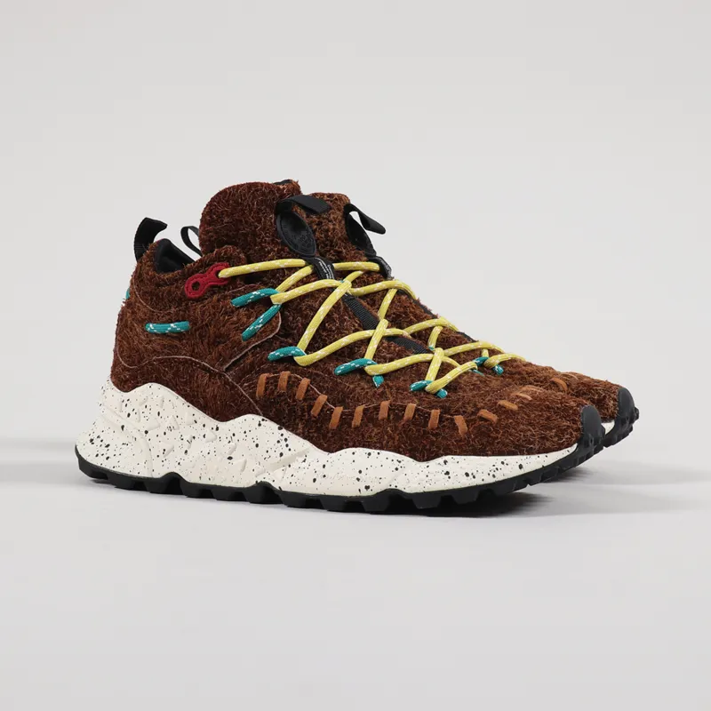 Flower Mountain Mohican Shoes Hairy Suede Vintage Brown