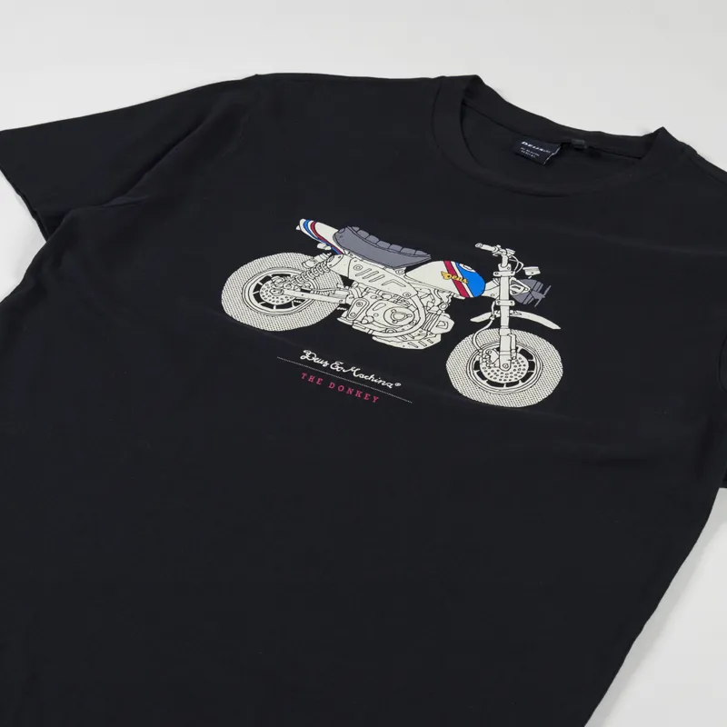 Deus Ex Machina Mens Printed Monkey Tee T Shirt Black