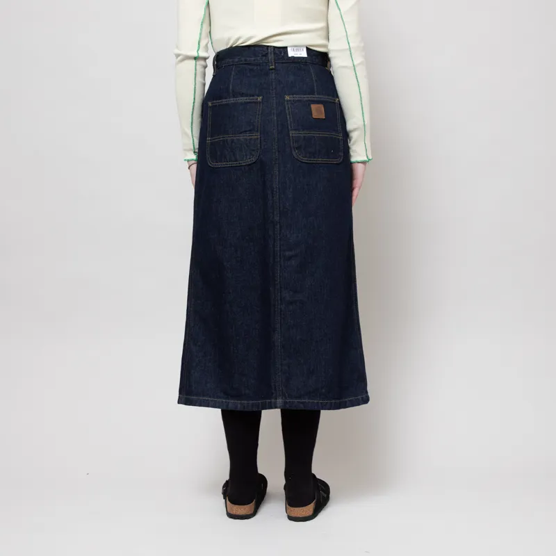 スカート CARHARTT WIP 'Marvin' skirt Blue Carhartt WIP Marvin Women's Skirt Blue I034647-014Q