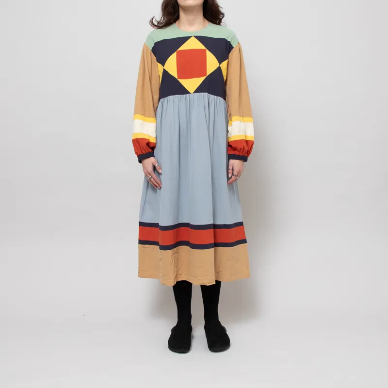 L.F. Markey Womens Sloane Dress Quilt Colourblock