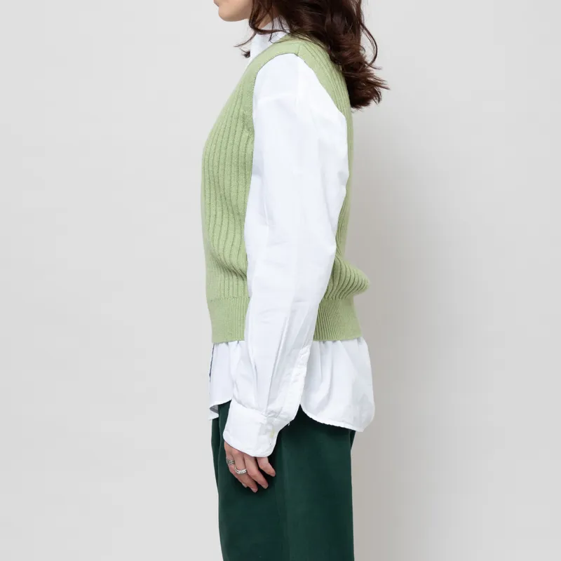 Rhythm Womens Shell Beach Sweater Vest Sage-1