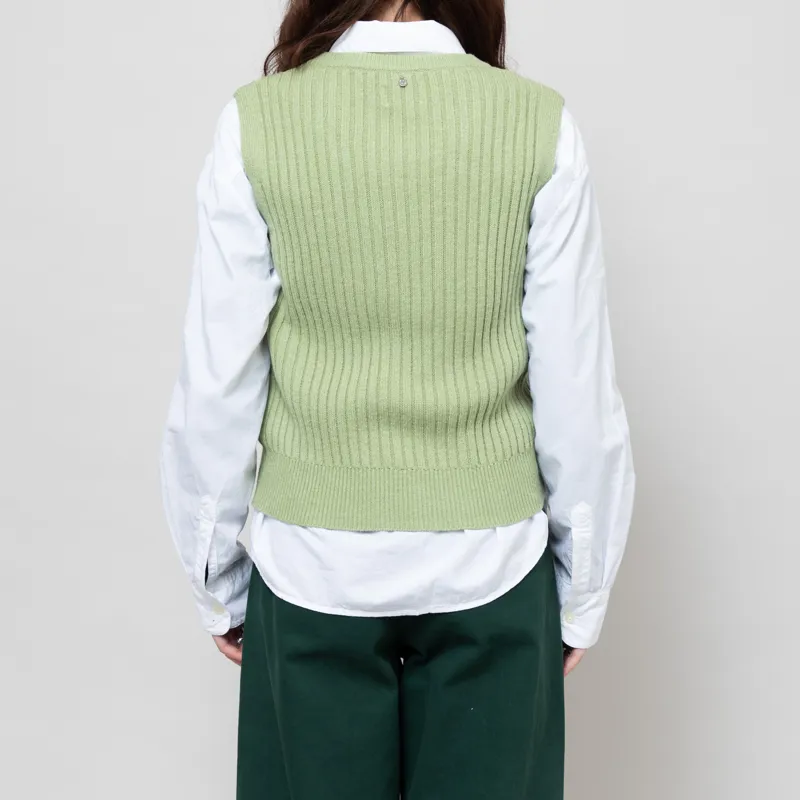 Rhythm Womens Shell Beach Sweater Vest Sage-2