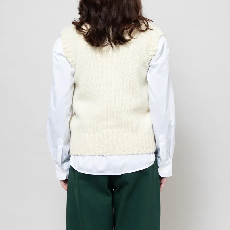 Howlin' Womens Close To The Flower Knitted Vest Ecru-2