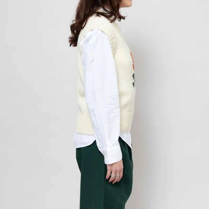 Howlin' Womens Close To The Flower Knitted Vest Ecru-3