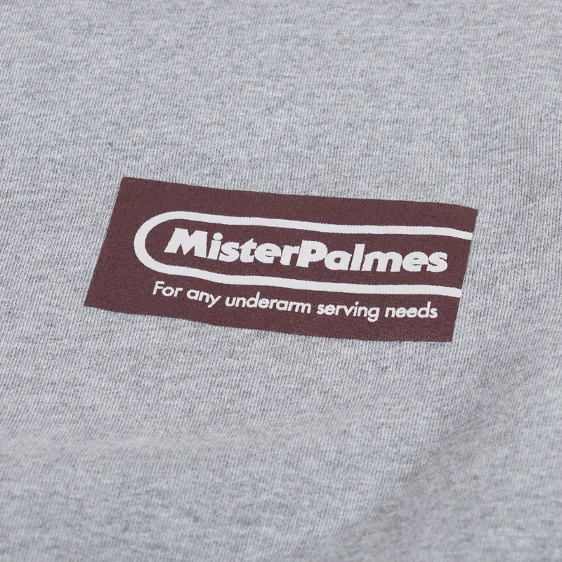 Palmes Tennis Society Mr. Palmes Crewneck Sweatshirt Grey Melange-3