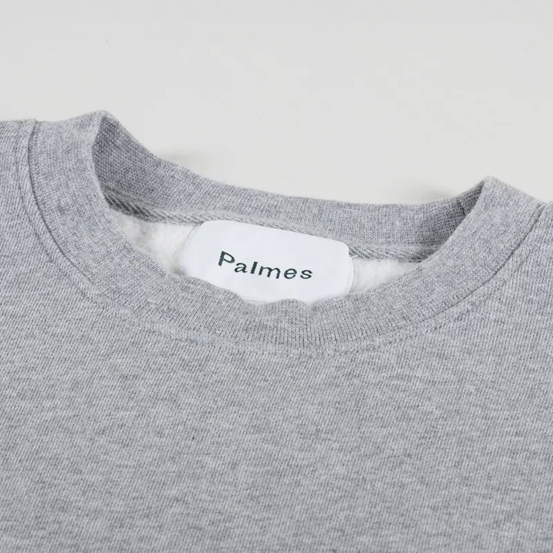Palmes Tennis Society Mr. Palmes Crewneck Sweatshirt Grey Melange-1