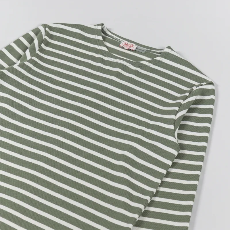 Armor Lux Mariniere ML Heritage T Shirt Military Nature-2