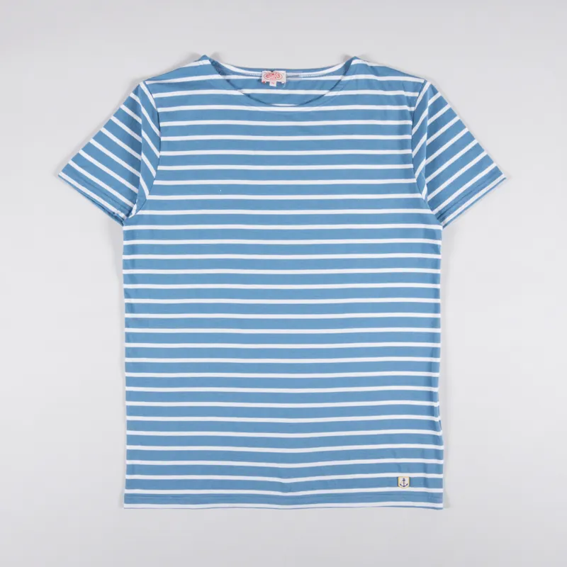 Armor Lux Mariniere Heritage T Shirt Bleu St Lo Blanc