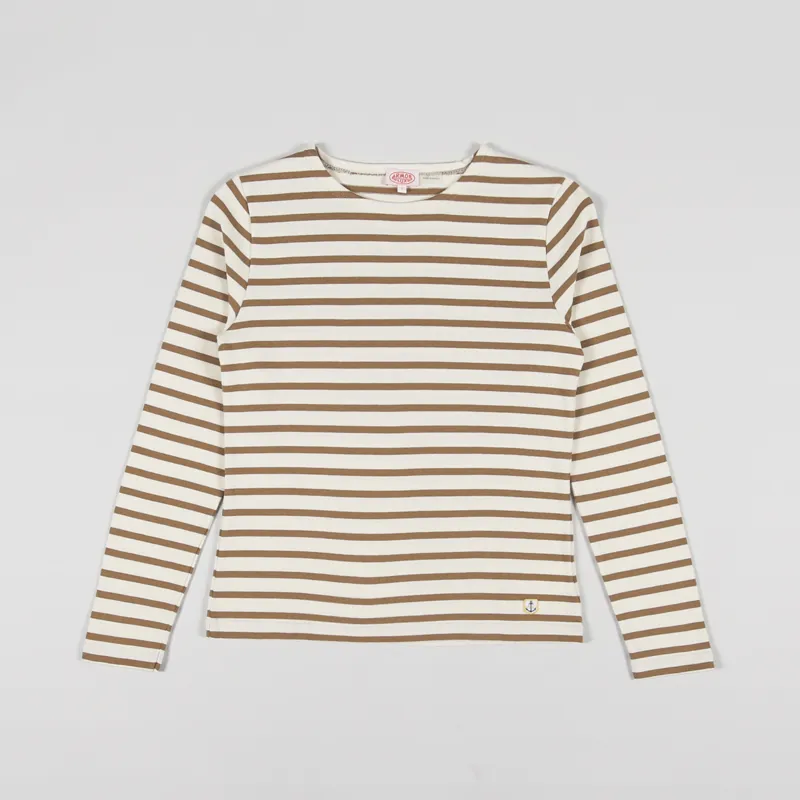 Armor Lux Womens Mariniere ML Heritage T Shirt White Dark Beige