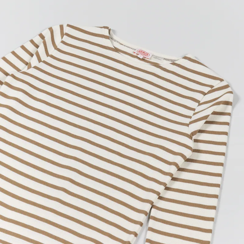 Armor Lux Womens Mariniere ML Heritage T Shirt White Dark Beige-6