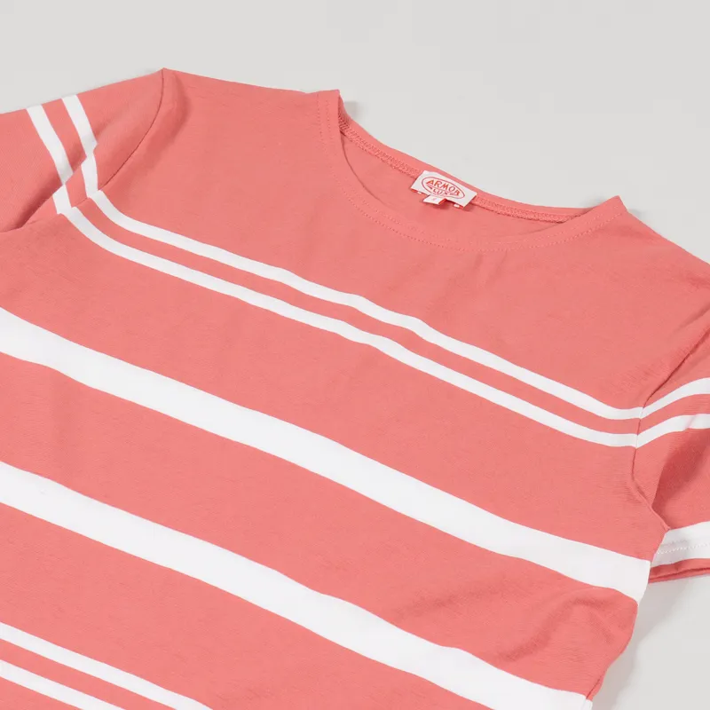 Armor Lux Mariniere Fantaisie T Shirt Rosewood Blanc-1