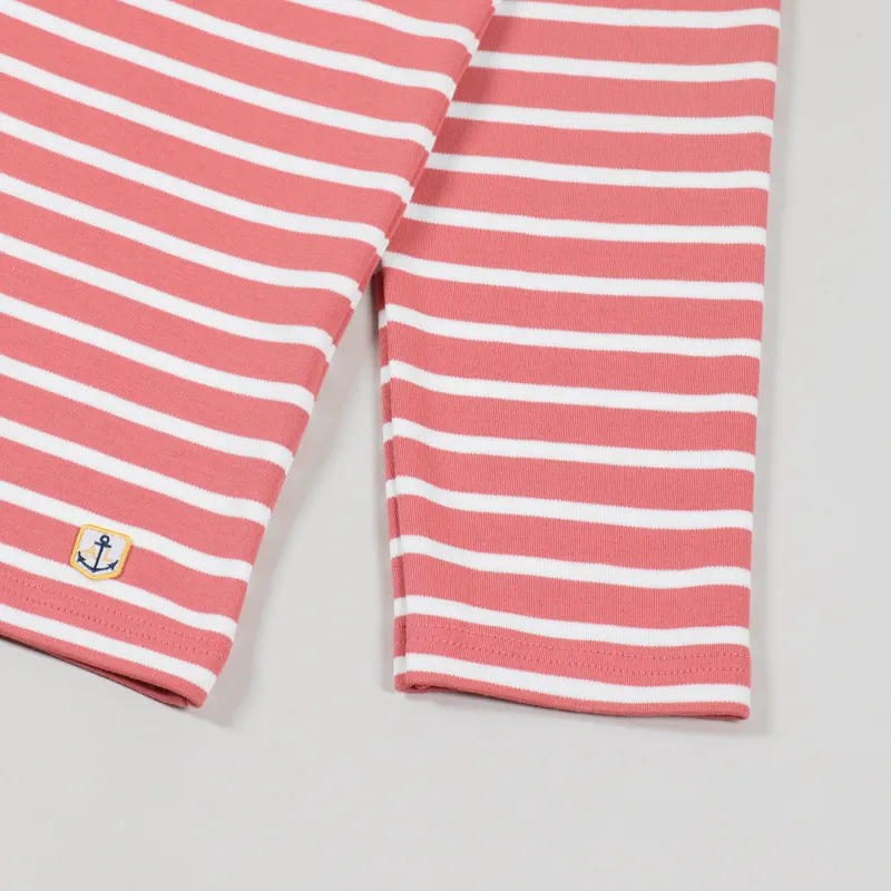 Armor Lux Mariniere Long Sleeve T Shirt Rosewood Blanc-3