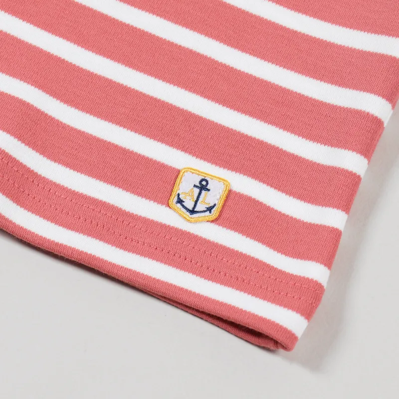 Armor Lux Mariniere Long Sleeve T Shirt Rosewood Blanc-4