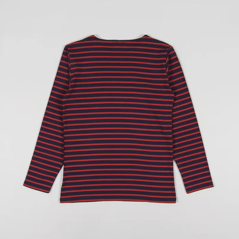 Armor Lux Mariniere ML Heritage T Shirt Navire Rosso-1